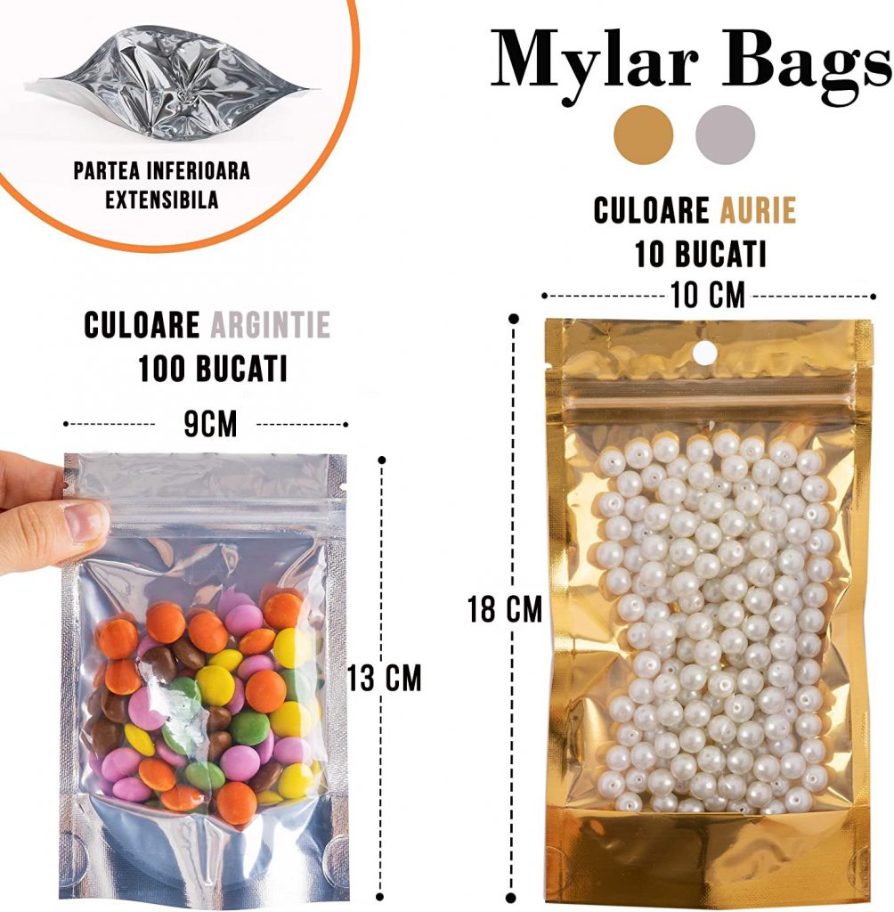 Pungi Mylar pentru pastrarea alimentelor