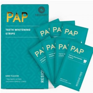 Set Benzi pentru albirea dintilor Neosimply®, Tehnologie PAP, 7 tratamente, mint