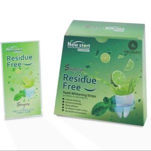 Set Benzi pentru albirea dintilor Neosimply®, Fara peroxid, 14 plicuri, 65 g, extract lime