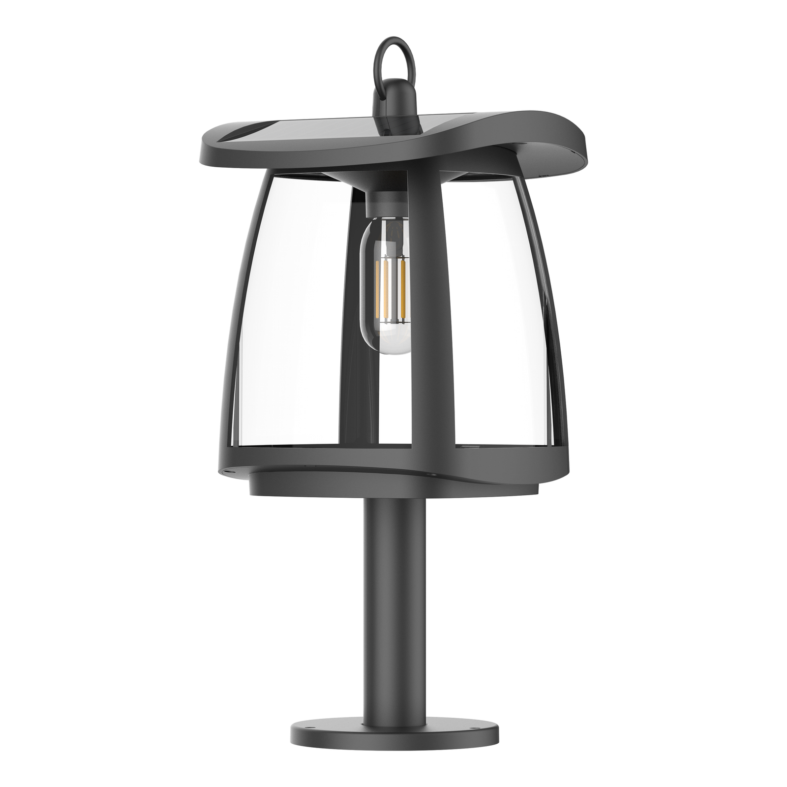 Lampa Solara LED Portabila de Exterior, Neosimply Camping, 350 lumeni, 3 Moduri de utilizare, cu senzori de luminozitate, Black - imagine 2