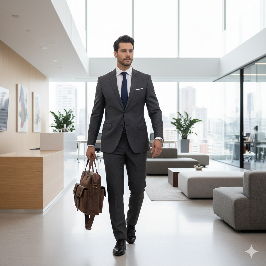 Geanta din Piele Naturala 100%, Neosimply, Handmade pentru Business, casual-elegant, office si travel - imagine 5