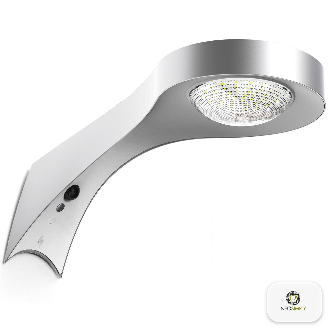 Lampa Solara De Exterior LED, NeoSimply, 2000 Lumens, 40 led-uri, telecomanda, IP65, cu senzor de proximitate si 3 moduri smart de operare