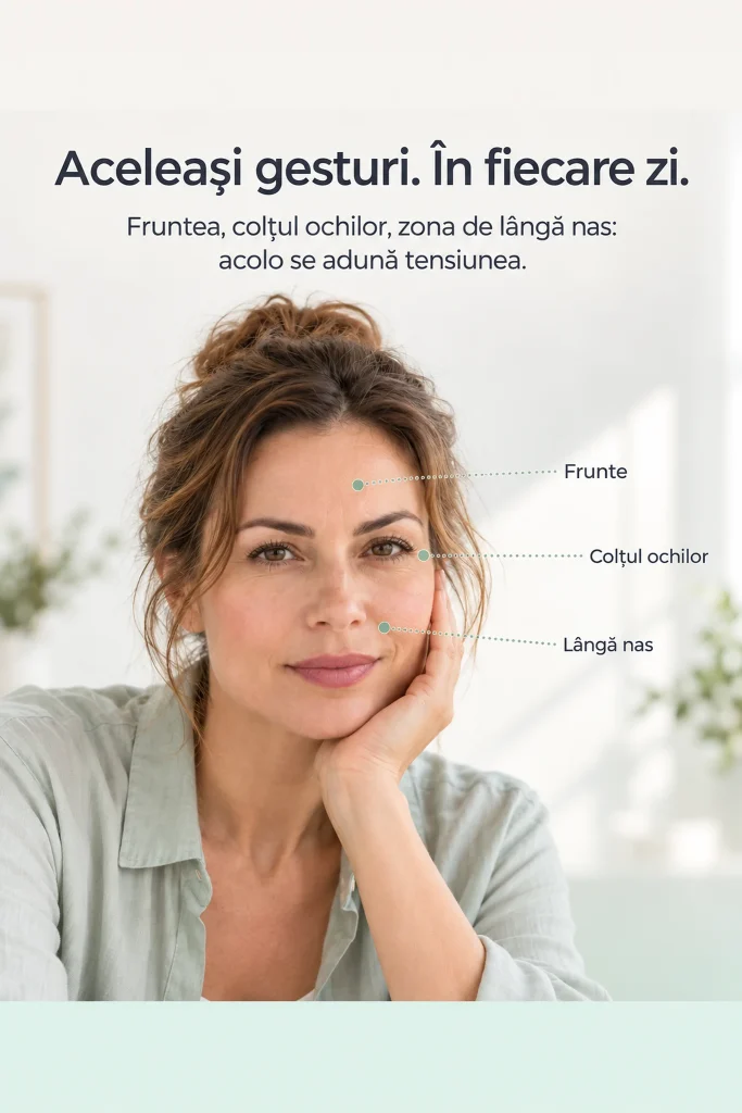 Banda kinesiologica pentru fata NeoSimply, Aceleasi gesturi in fiecare zi