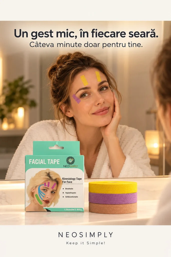 Banda kinesiologica pentru fata NeoSimply, Un gest mic in fiecare seara