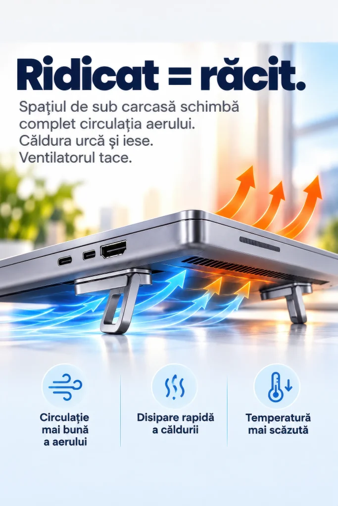 Cooler Laptop Stand NeoSimply, Ridicat inseamna racit