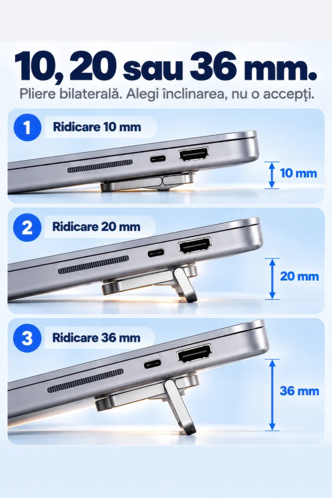 Cooler Laptop Stand NeoSimply, 10, 20 sau 36 mm