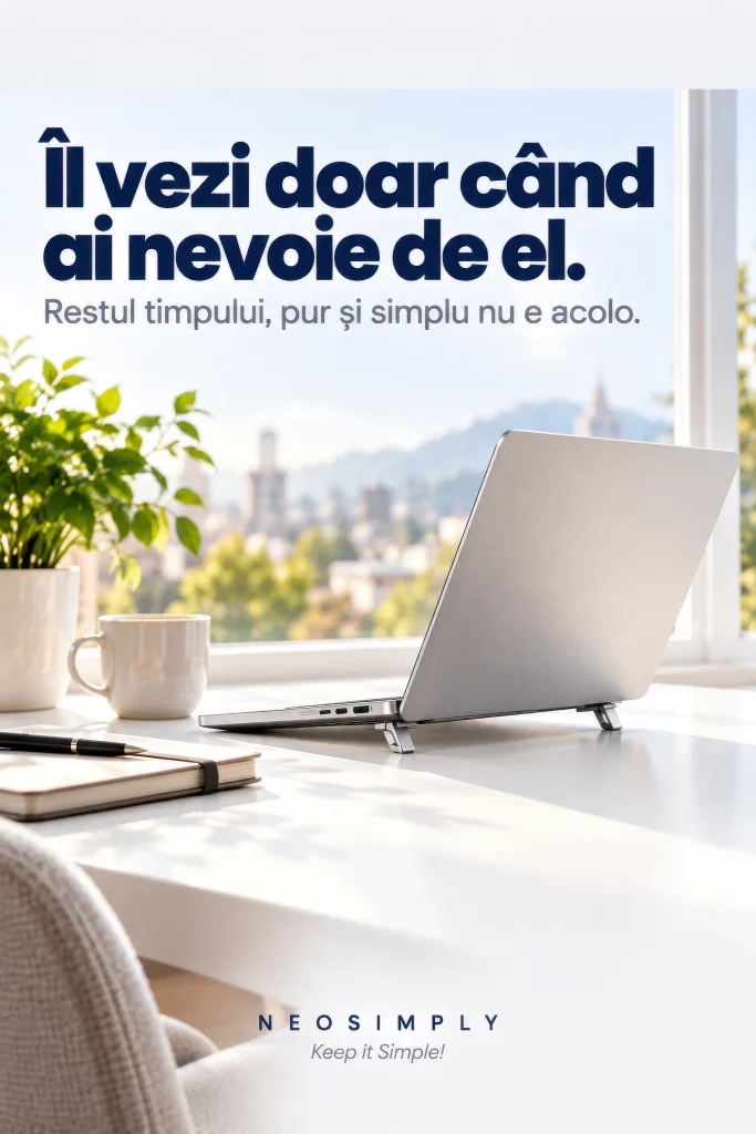 Cooler Laptop Stand NeoSimply, Il vezi doar cand ai nevoie de el