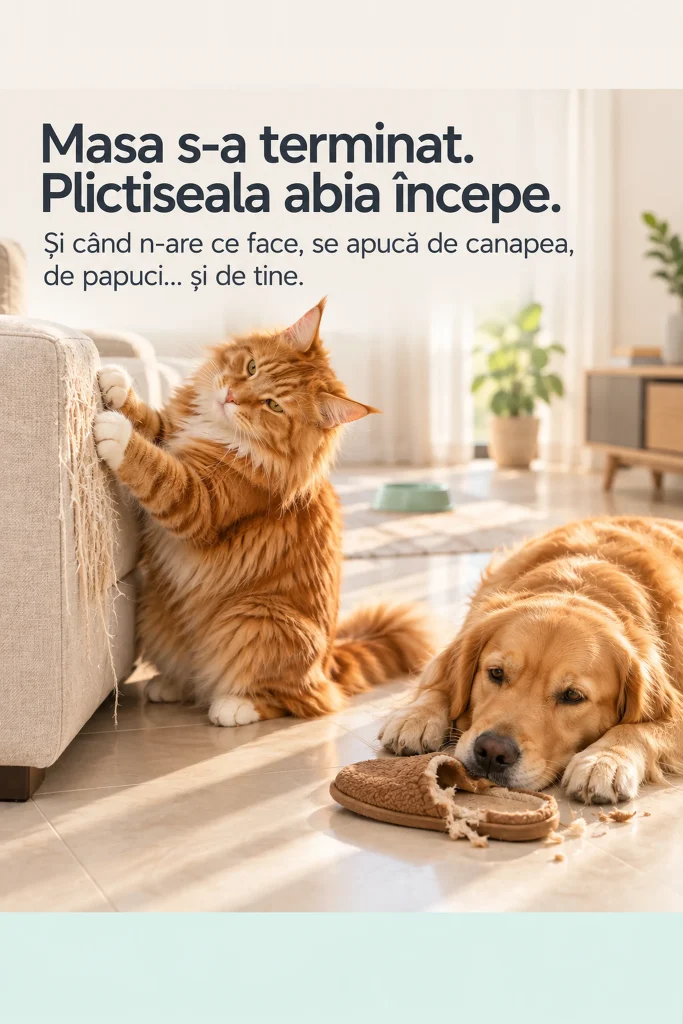 Covoras de lins NeoSimply, Masa s-a terminat, plictiseala abia incepe