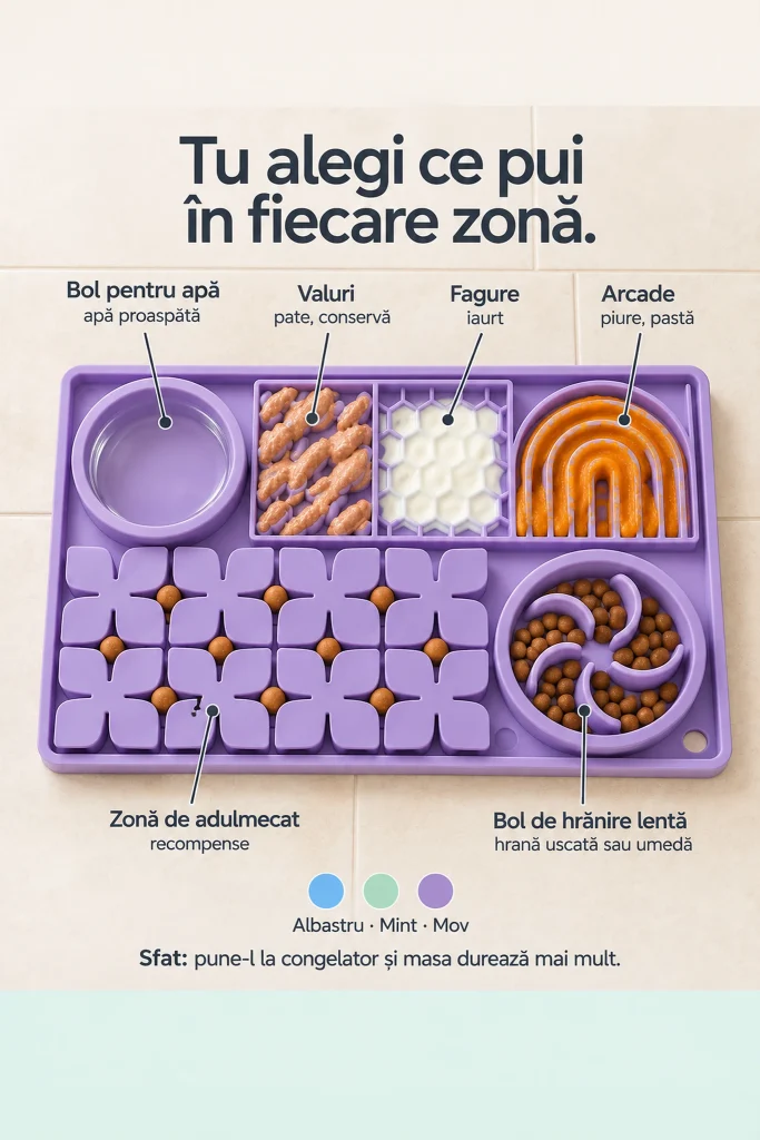 Covoras de lins NeoSimply, Tu alegi ce pui in fiecare zona