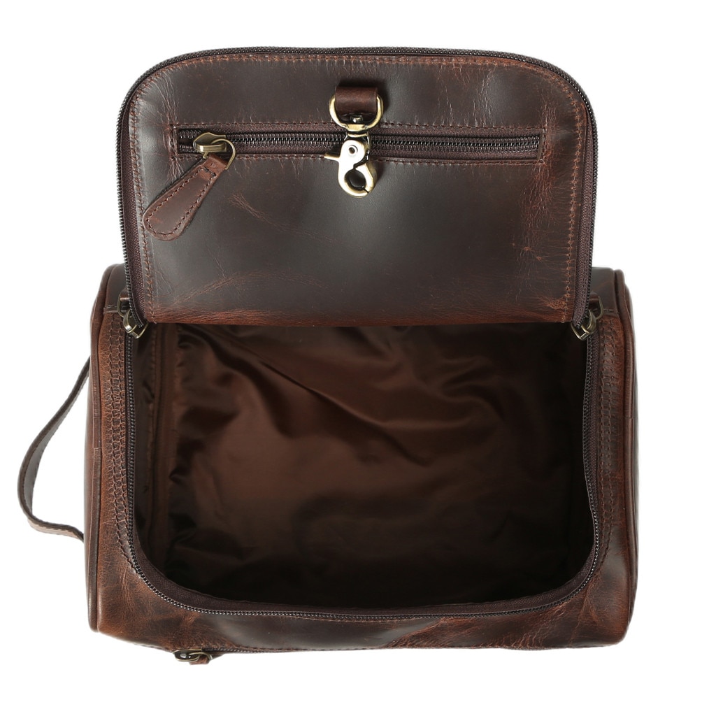 Organizator multifunctional din Piele Naturala 100%, Neosimply, machiaj, cosmetice pentru femei si barbati, ideala pentru calatorii - imagine 7