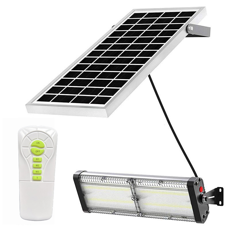 Lampa Solara De Exterior LED, NeoSimply©, 6000 Lumens, Echivalent 600W incandescent, 60 led-uri, IP65, cu 3 moduri smart de operare, telecomanda si panou solar detasat prin cablu (4m) - Dual Color Temp 3000 K & 5700 K - imagine 13