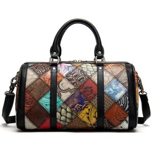 Geanta Dama NeoSimply din piele naturala, Cusaturi in relief, Calitate superioara, New Fashion