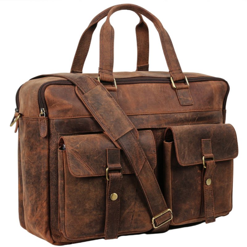 Geanta din Piele Naturala 100%, Neosimply, Handmade pentru Business, casual-elegant, office si travel