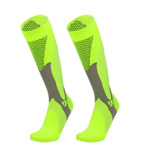 Sosete Compresie Neosimply Copper Fit, fara miros, pentru circulatie, compresie graduala, marime 40-44, Verde electric, XXL