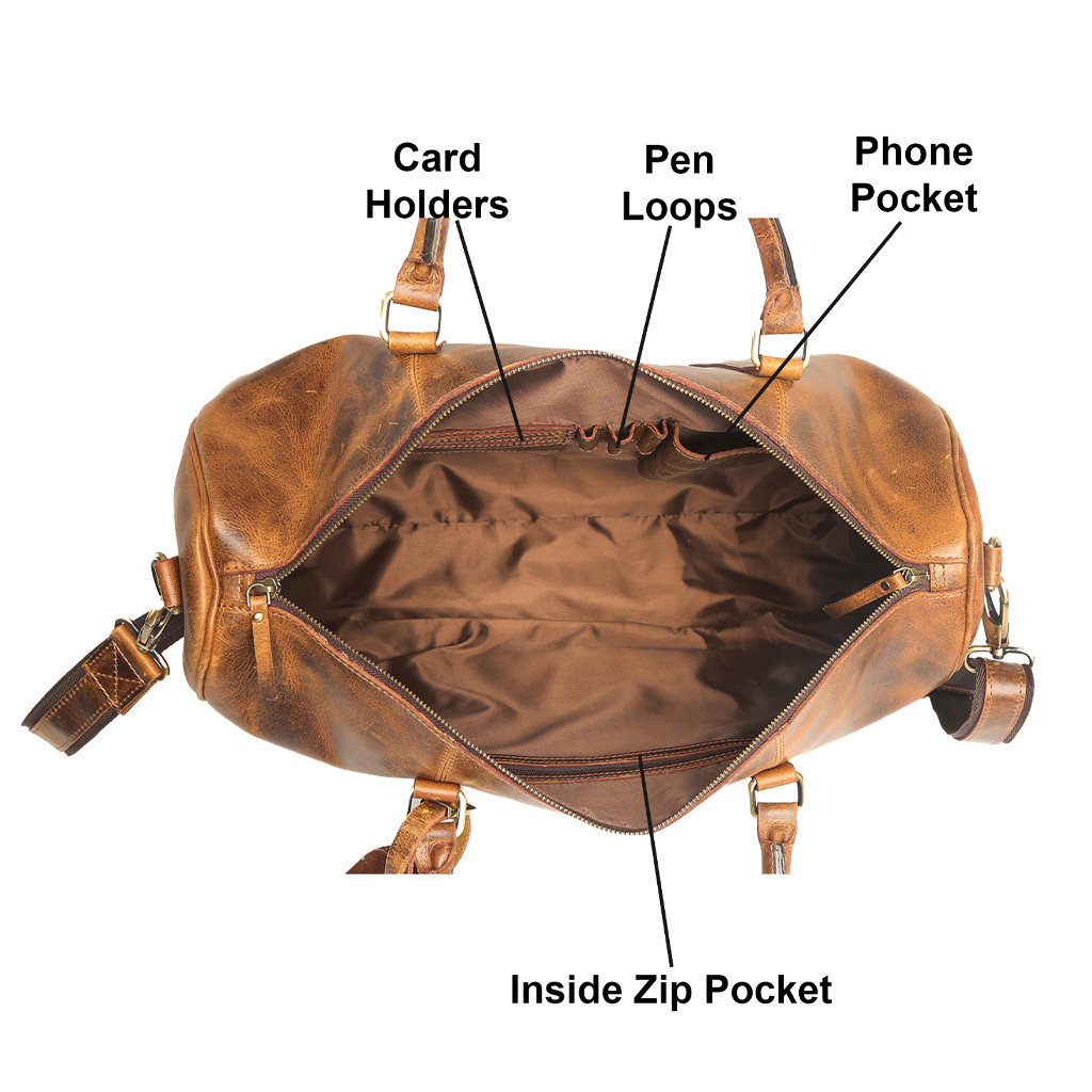 Geanta din Piele Naturala 100%, Neosimply, Handmade Duffle Bag, pentru sala, travel, office, casual cu catarame de alama - imagine 12