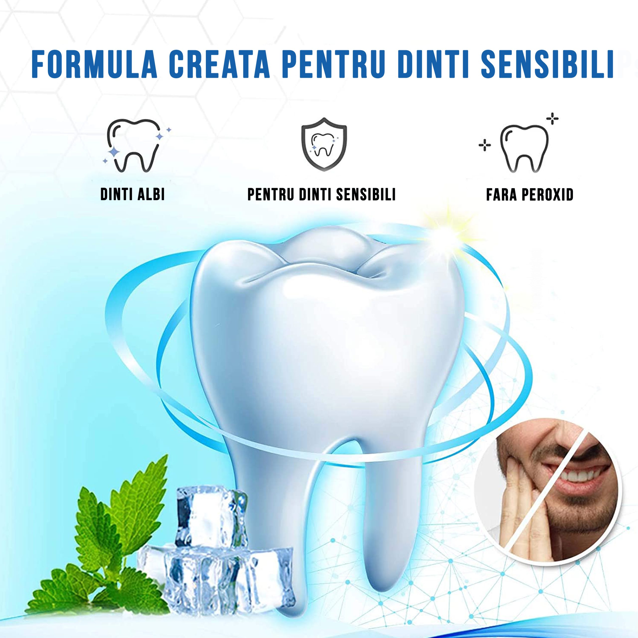 Set Benzi pentru albirea dintilor, Fara peroxid, NeoSimply, 14 plicuri, 65 g - imagine 12
