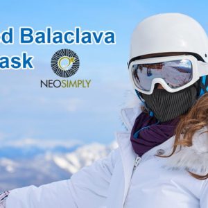 Cagula incalzita Neosimply cu baterie, masca de schi cu incalzire, control prin aplicatie pentru barbati si femei, rezistenta la vant pentru motociclete, vanatoare si ciclism, neagra