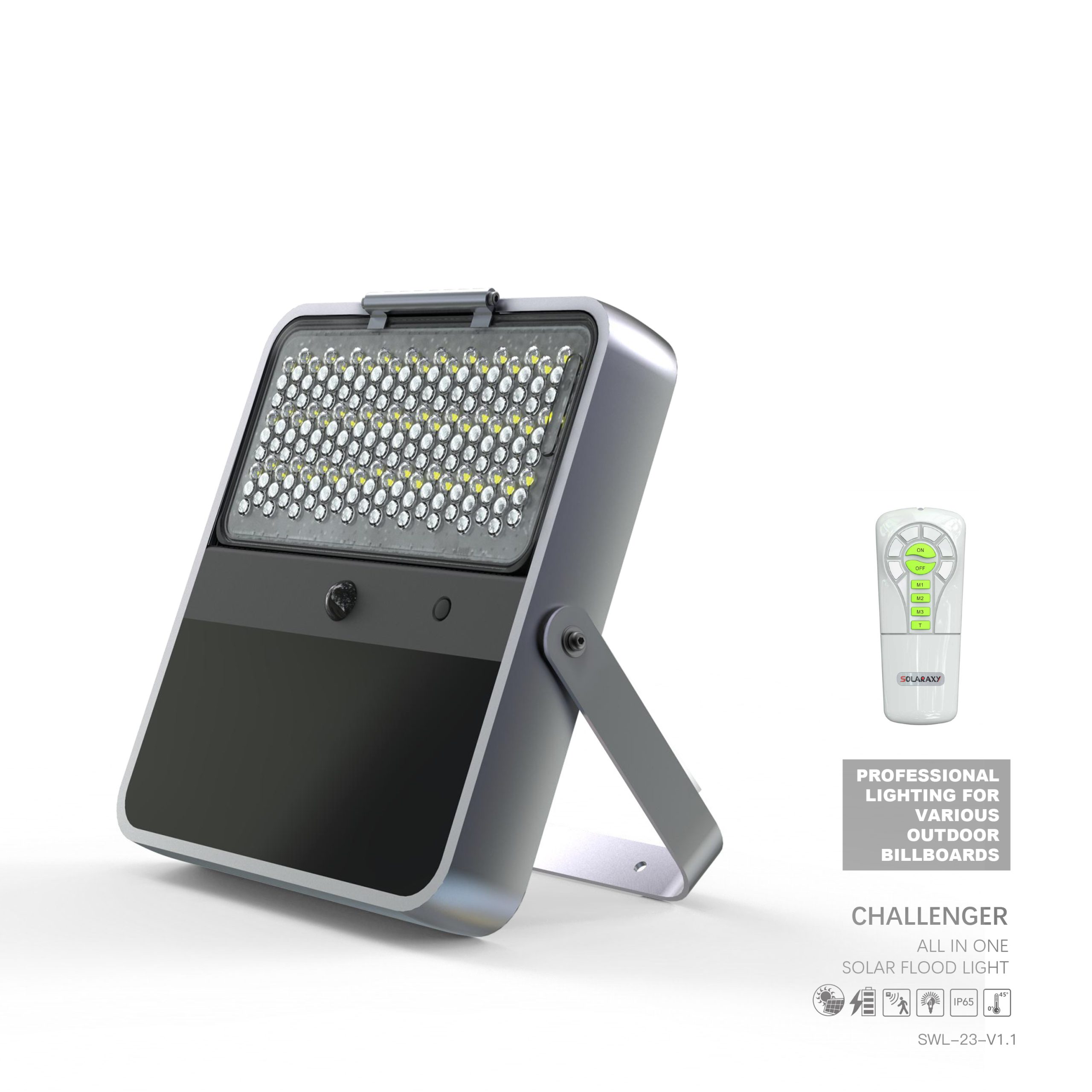 Lampa Solara LED Portabila de Exterior, Neosimply Camping, 1500 lumeni, cu senzori de luminozitate si miscare, Grey - imagine 6