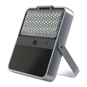 Lampa Solara LED Portabila de Exterior, Neosimply Camping, 1500 lumeni, cu senzori de luminozitate si miscare, Grey