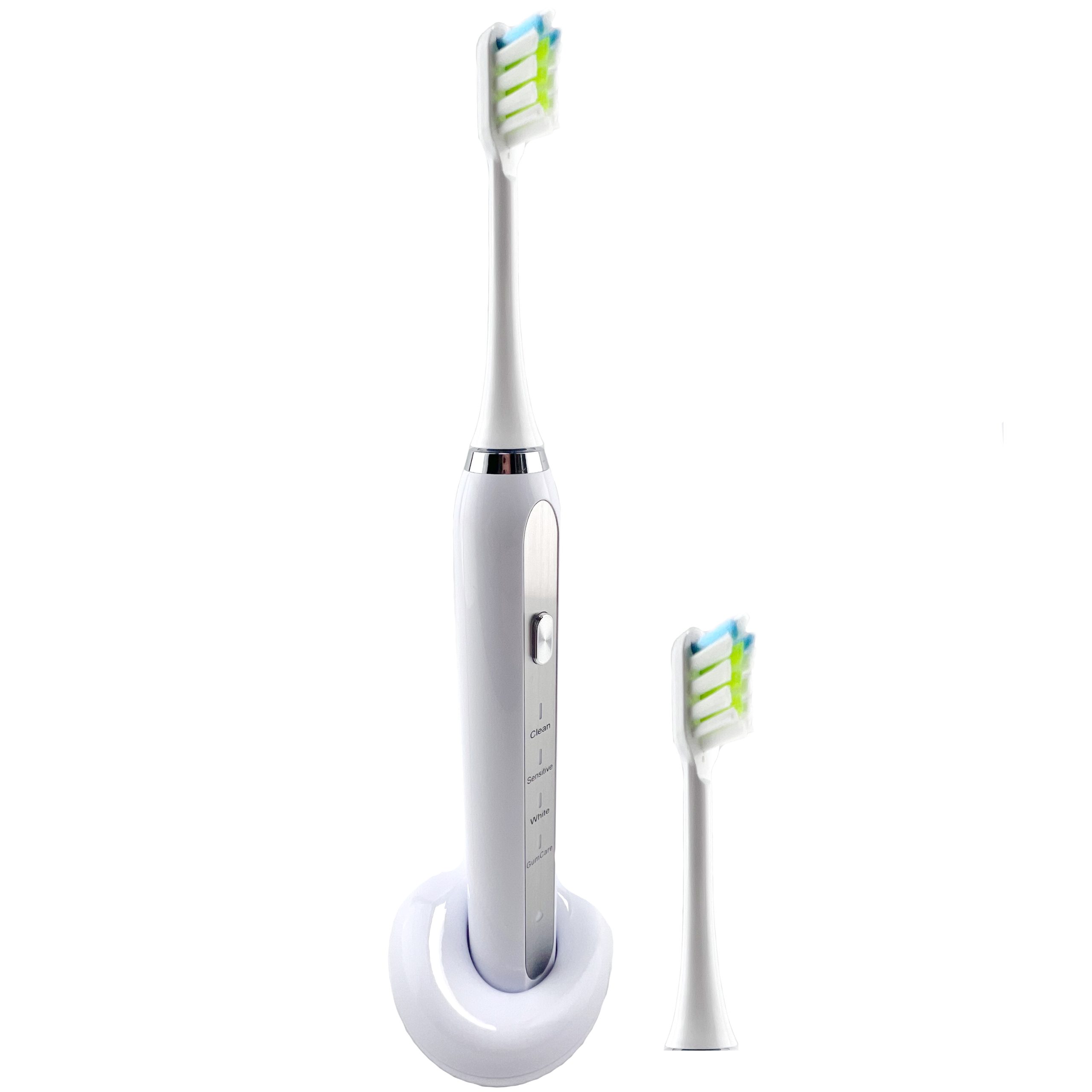 Periuta De Dinti Electrica, Neosimply Sonic, 38000 vibratii pe minut, 4 Moduri de operare, Albire Dinti, Alba cu 2 capete de rezerva - imagine 2