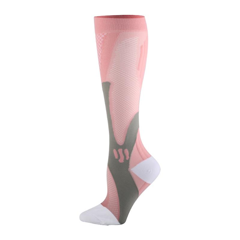 Sosete Compresie Neosimply Copper Fit, fara miros, pentru circulatie, compresie graduala, marime 40-44, Roz, XXL